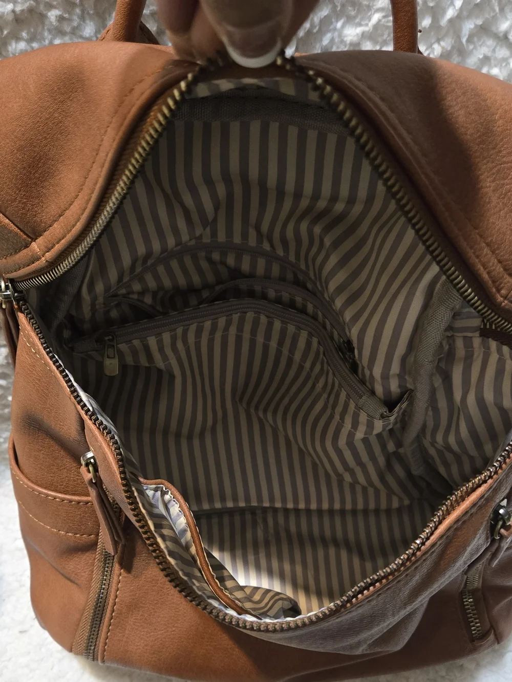 Women's Tan Backpack With Shoulder Strap- Classic Everyday Bag